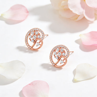 Rosé Bloom Diamond Studs