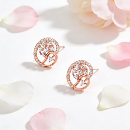 Rosé Bloom Diamond Studs