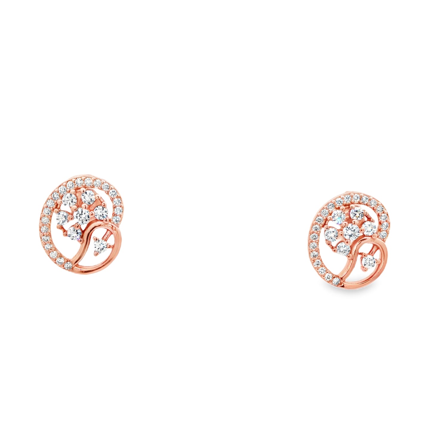 Rosé Bloom Diamond Studs