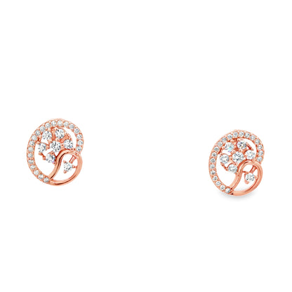 Rosé Bloom Diamond Studs