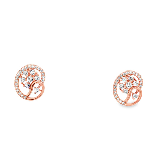 Rosé Bloom Diamond Studs