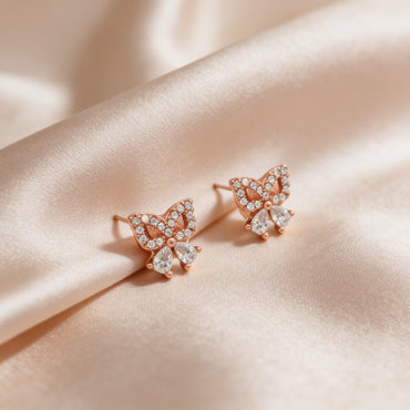 Rosé Flutter Diamond Studs