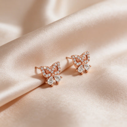 Rosé Flutter Diamond Studs