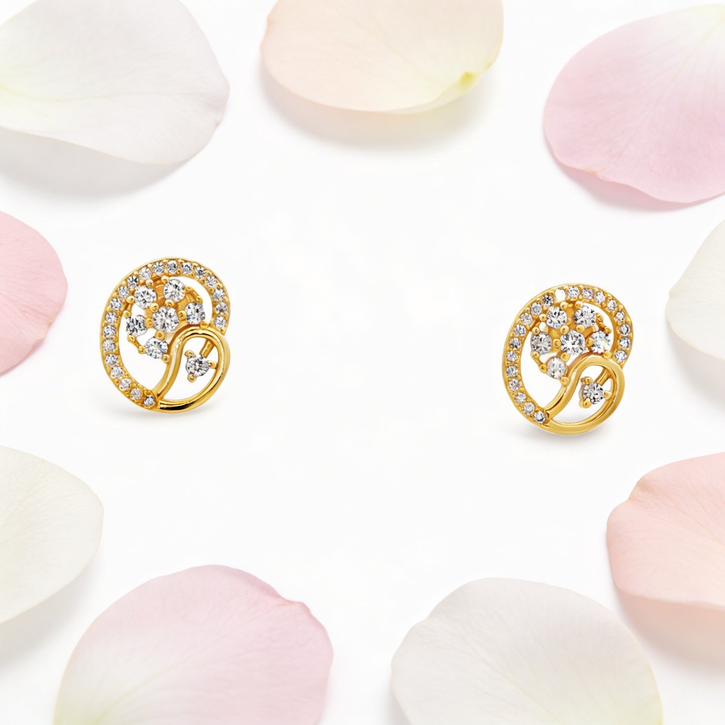 Golden Harmony Diamond Studs