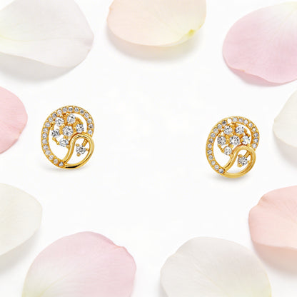 Golden Harmony Diamond Studs