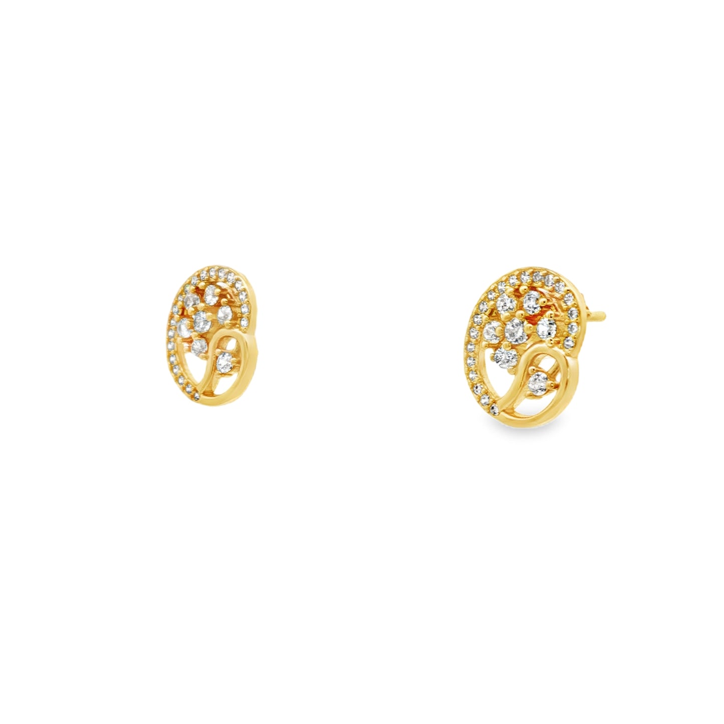 Golden Harmony Diamond Studs