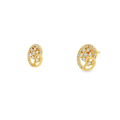 Golden Harmony Diamond Studs