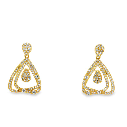 Golden Teardrop Radiance Earrings