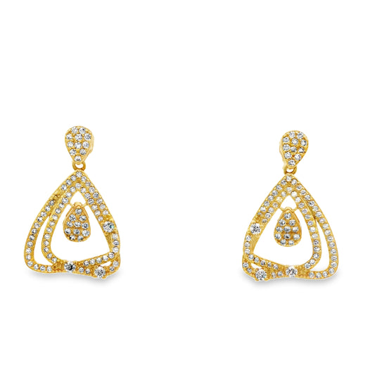 Golden Teardrop Radiance Earrings