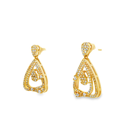 Golden Teardrop Radiance Earrings
