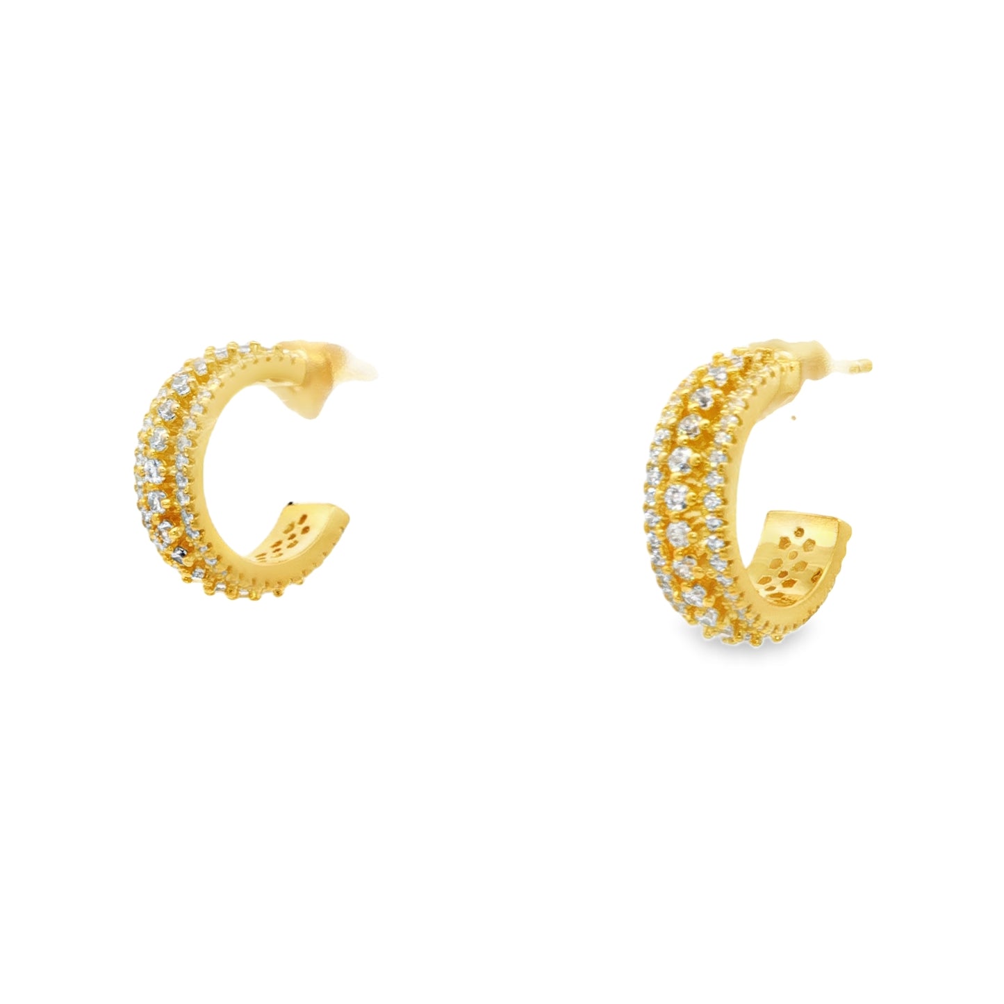 Golden Luxe Diamond Hoops