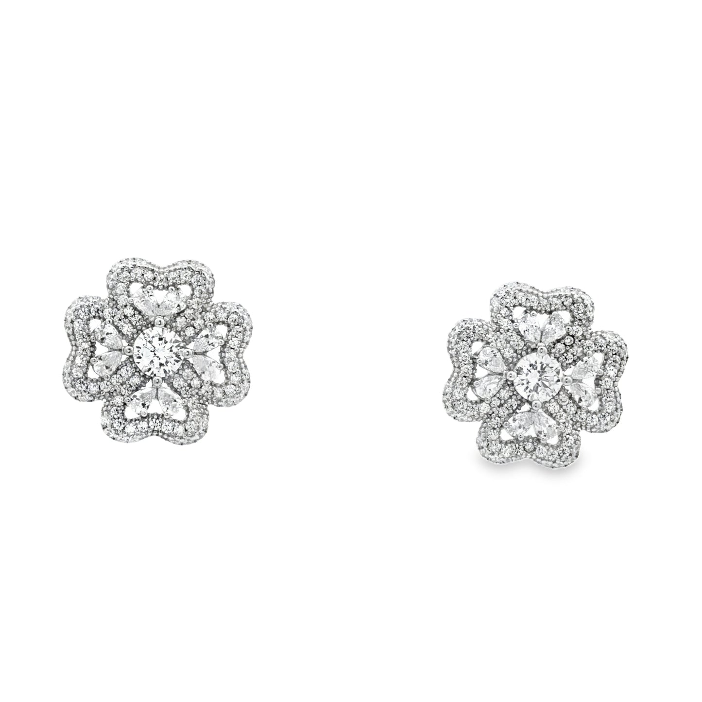 Snow Blossom Diamond Studs
