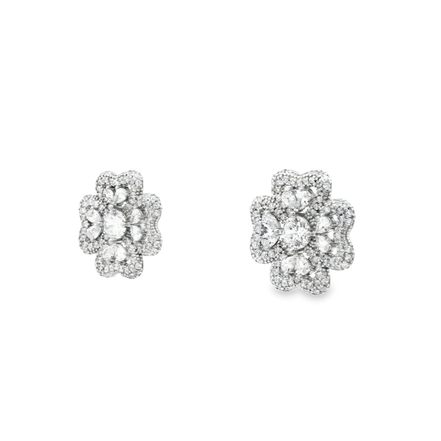 Snow Blossom Diamond Studs