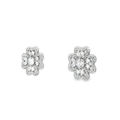 Snow Blossom Diamond Studs