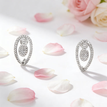 Oval Aura Diamond Studs