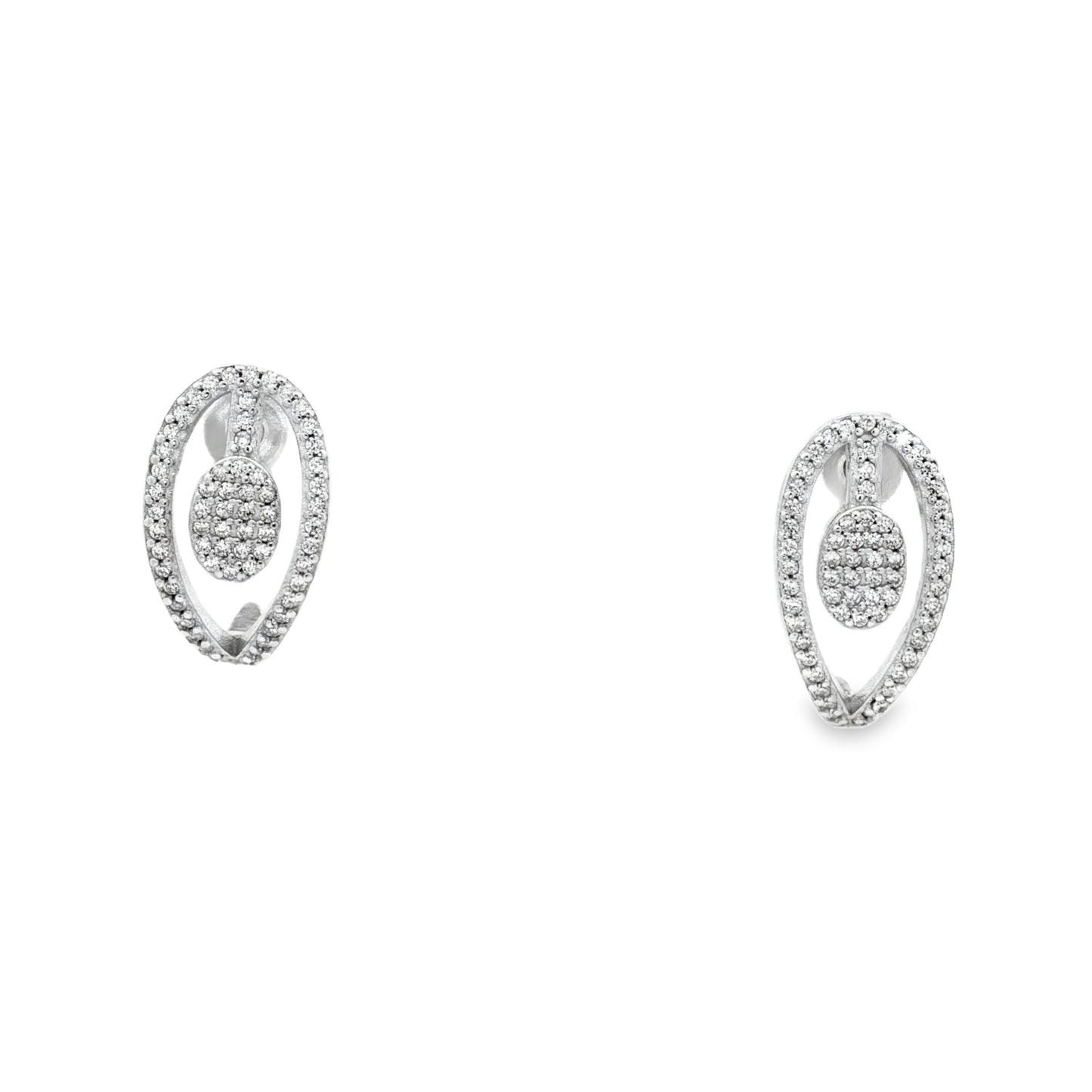 Oval Aura Diamond Studs