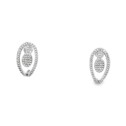 Oval Aura Diamond Studs