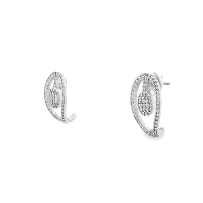 Oval Aura Diamond Studs