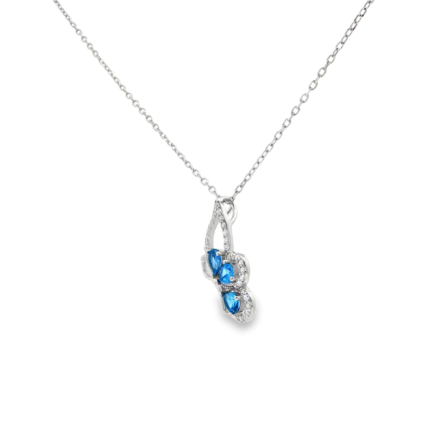Sapphire Butterfly Elegance Pendant