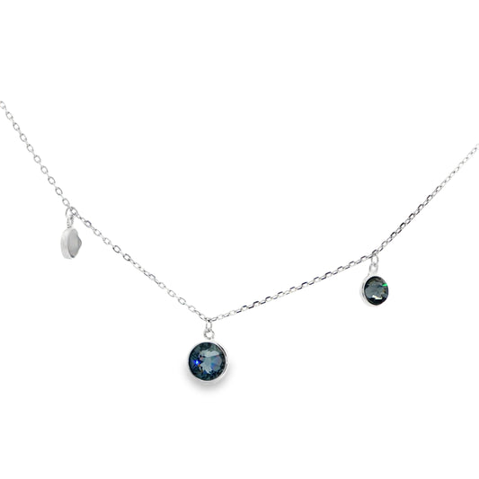Sapphire Drop Symphony Necklace
