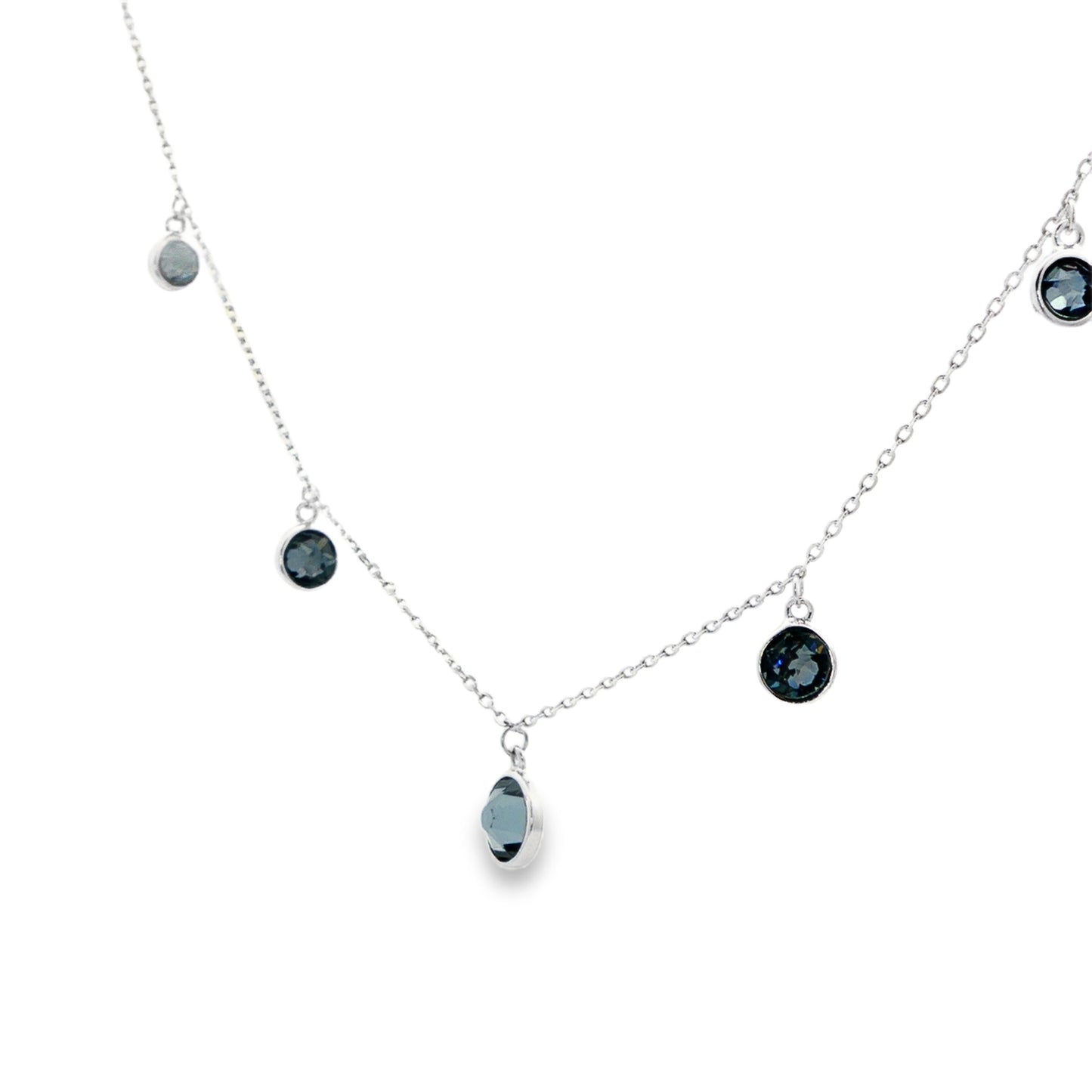 Sapphire Drop Symphony Necklace