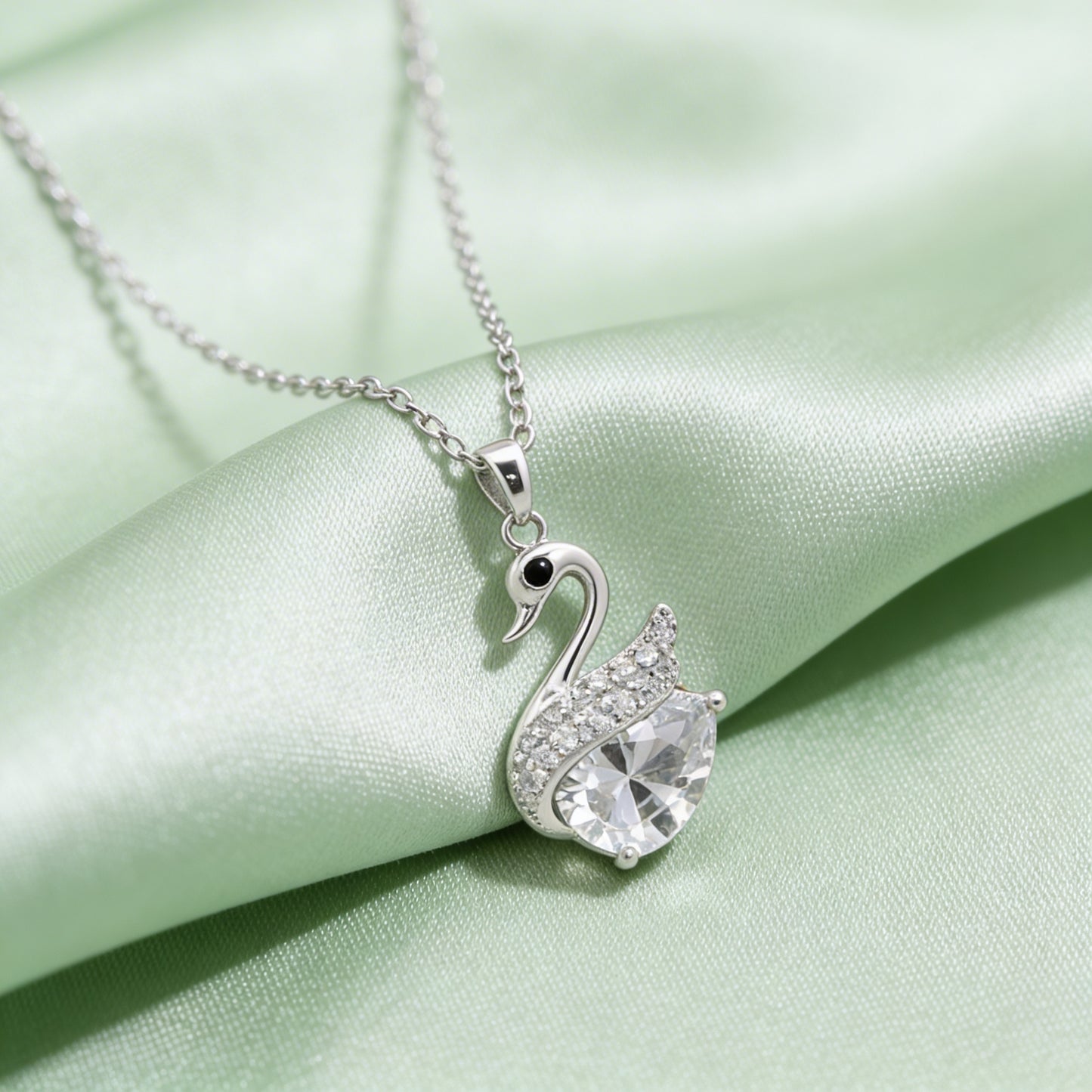 Elegant Swan Grace Pendant Necklace