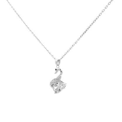 Elegant Swan Grace Pendant Necklace