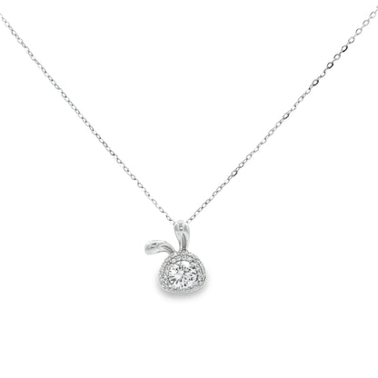 Blossom Halo Diamond Pendant