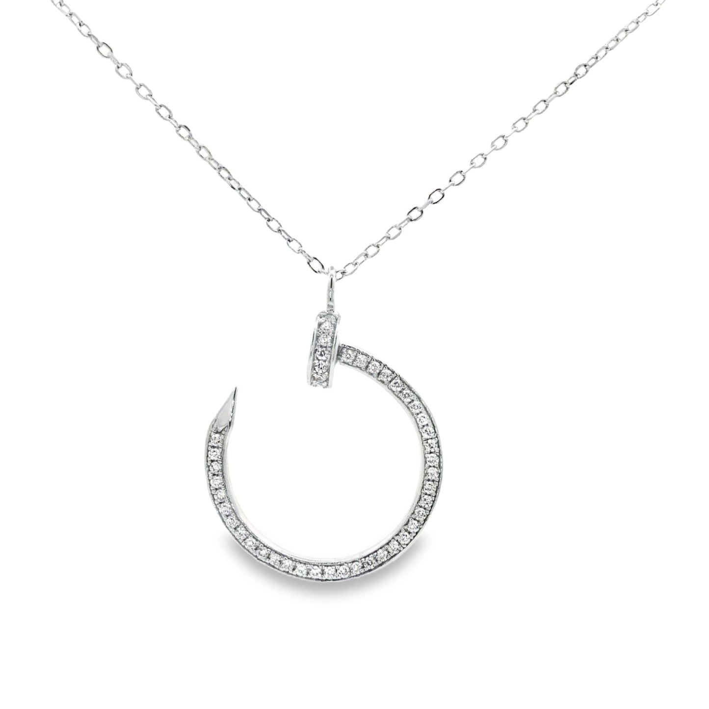 Crescent Spark Diamond Pendant