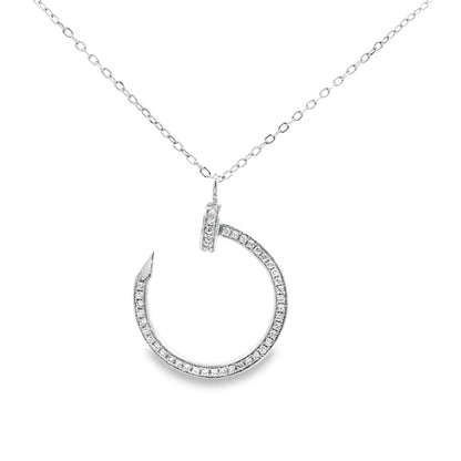 Crescent Spark Diamond Pendant
