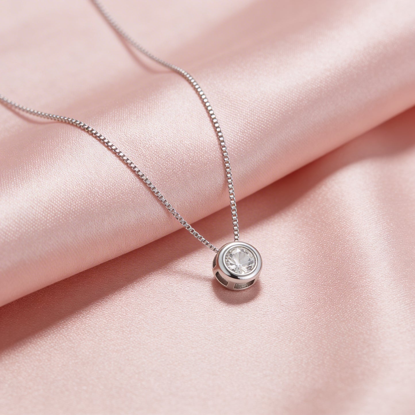 Celeste Solitaire Whisper Necklace
