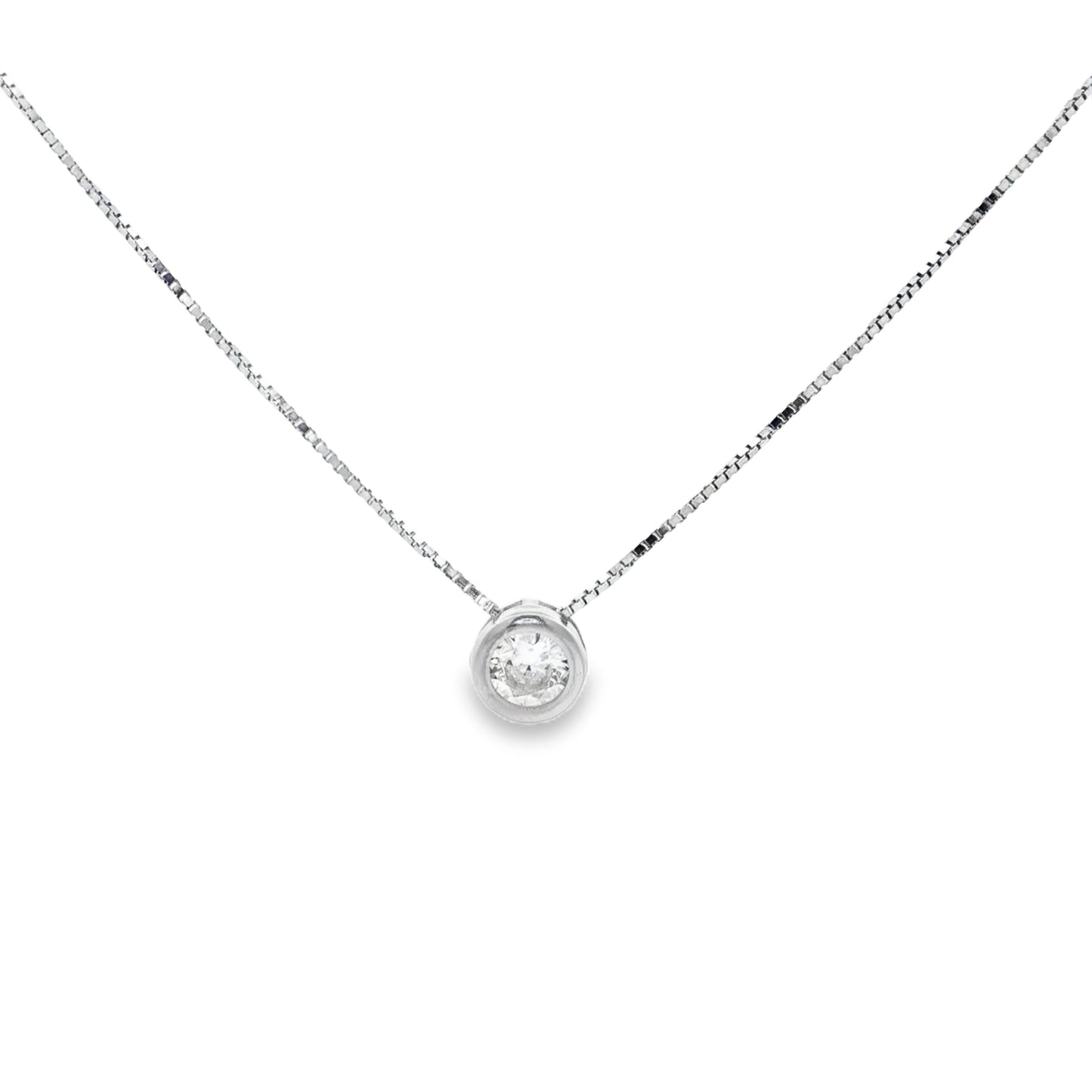 Celeste Solitaire Whisper Necklace