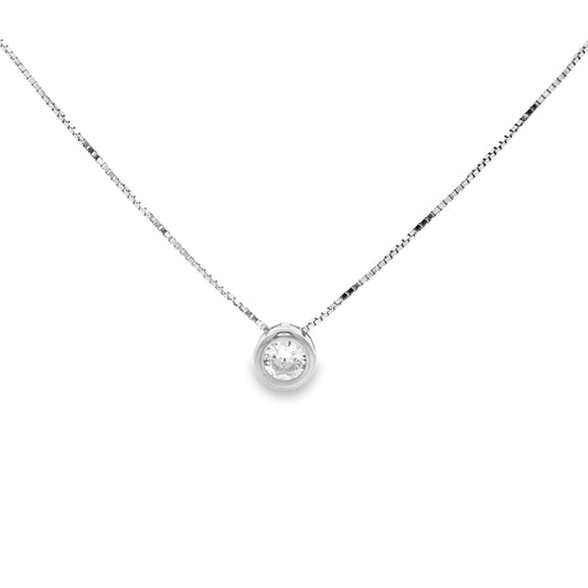 Celeste Solitaire Whisper Necklace