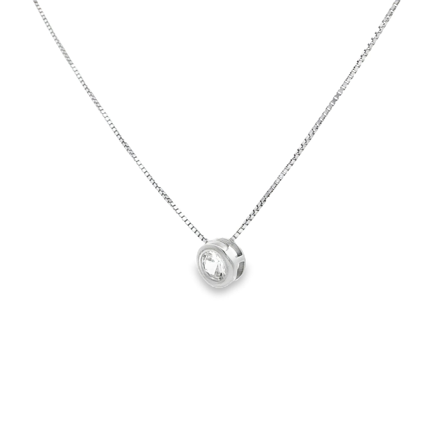 Celeste Solitaire Whisper Necklace