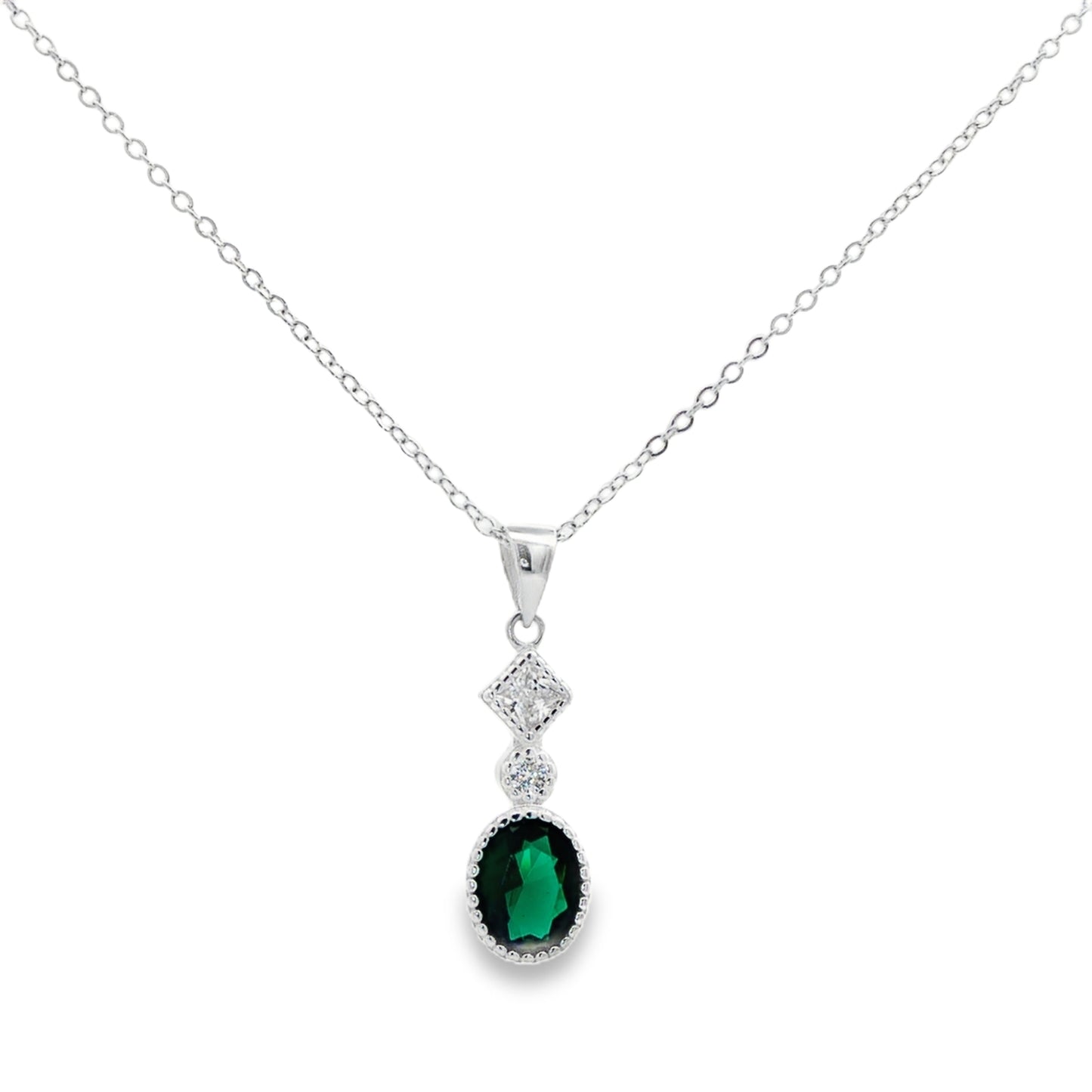 Emerald Elegance Pendant Necklace