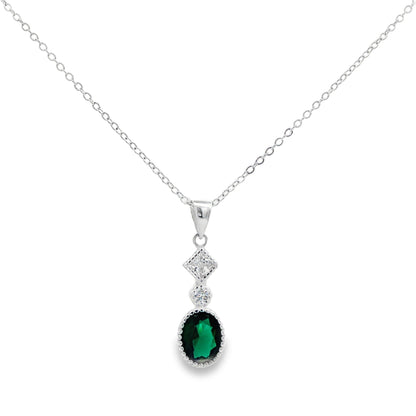 Emerald Elegance Pendant Necklace