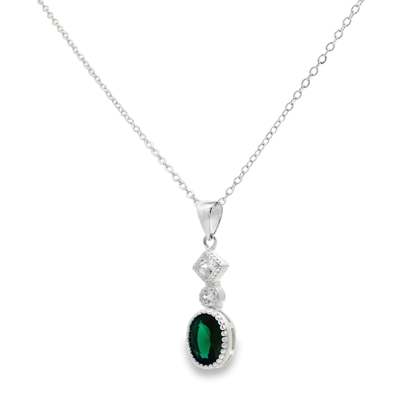 Emerald Elegance Pendant Necklace