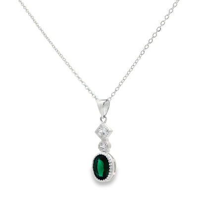 Emerald Elegance Pendant Necklace