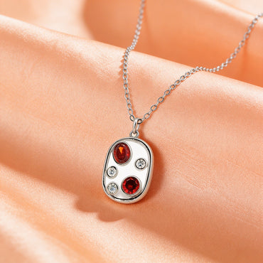 Crimson Aura Pendant Necklace