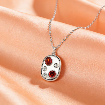Crimson Aura Pendant Necklace