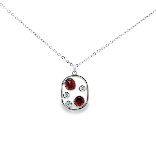 Crimson Aura Pendant Necklace