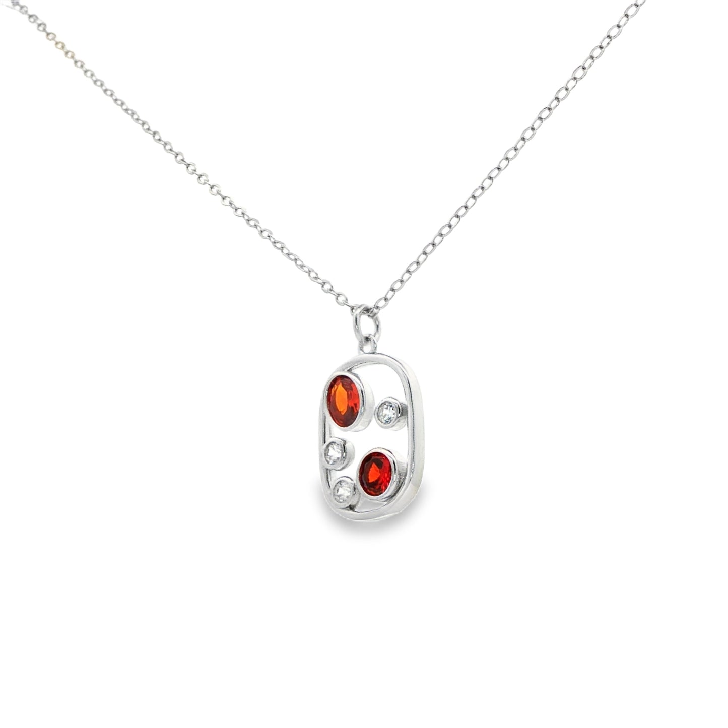 Crimson Aura Pendant Necklace