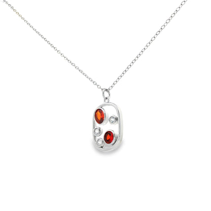 Crimson Aura Pendant Necklace