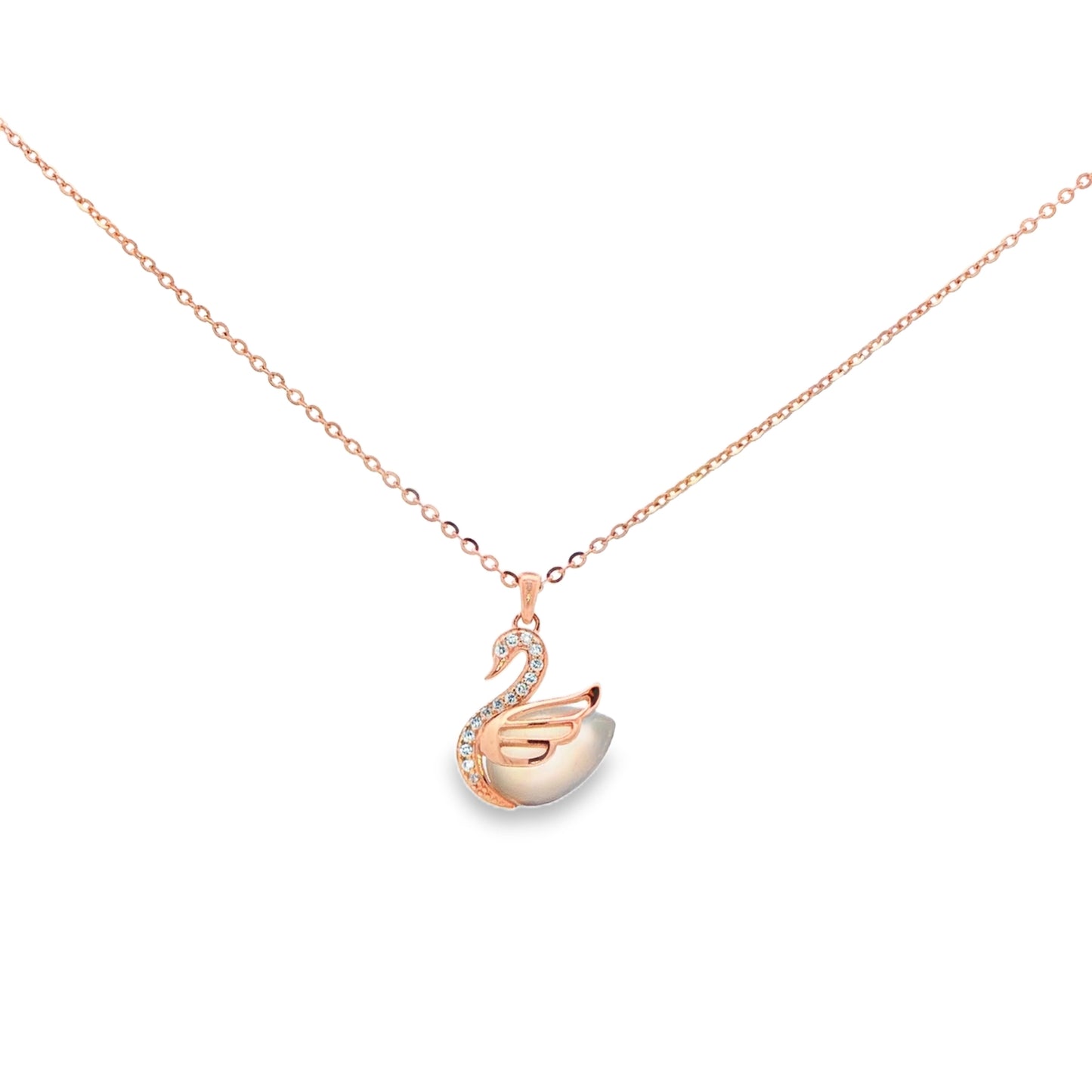 Graceful Swan Pearl Pendant