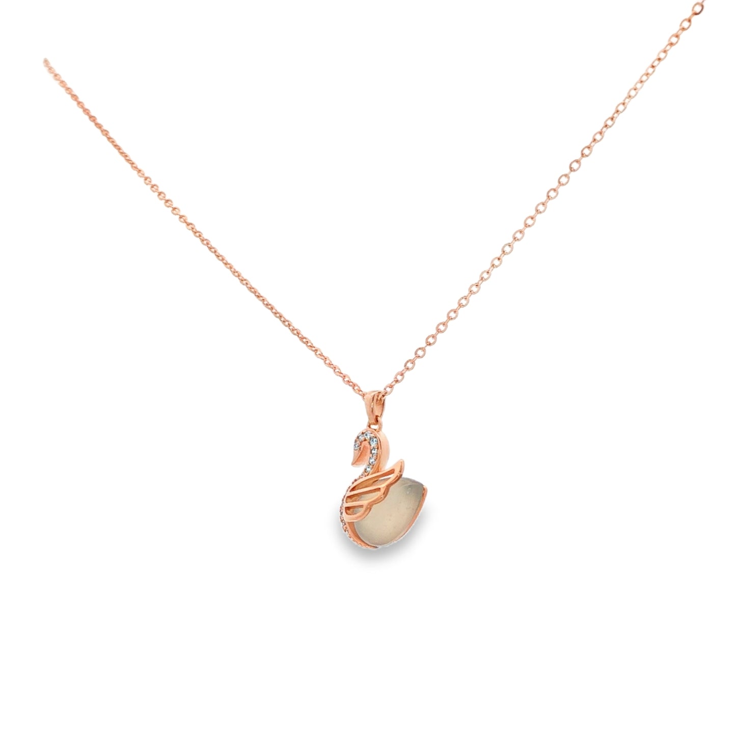Graceful Swan Pearl Pendant