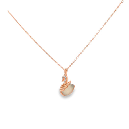 Graceful Swan Pearl Pendant