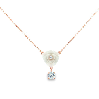 Blossom Drop Diamond Pendant Necklace