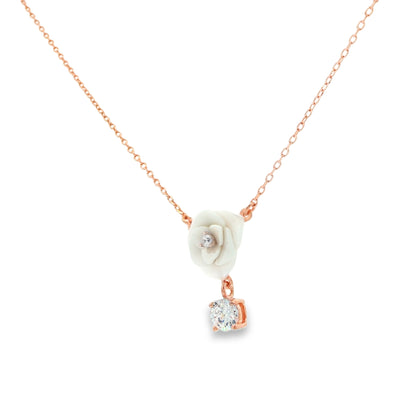 Blossom Drop Diamond Pendant Necklace