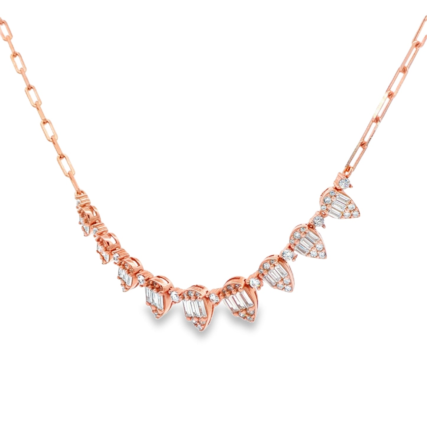 Regal Teardrop Diamond Necklace