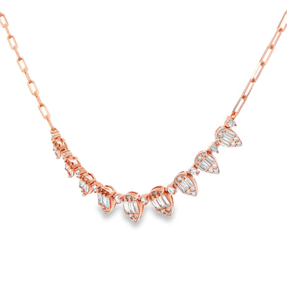 Regal Teardrop Diamond Necklace